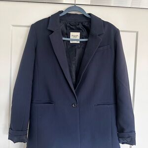 Abercrombie & Fitch Women's Navy / Dark Blue Blazer